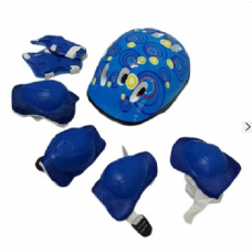 Kid Protection เซ็ทอุปกรณ์ ป้องกันการล้ม 6 ชิ้น พร้อมหมวกกันกระแทก (Blue)